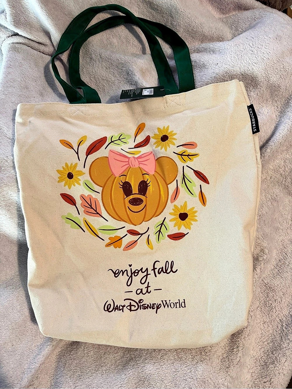 Starbucks Disney Starbucks Fall Collection Minnie Mouse Pumpkin Tote Bag Disney